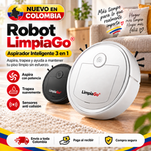 Robot LimpiaGo® – Aspirador Inteligente 3 en 1 con Sensores Anti Colisión
