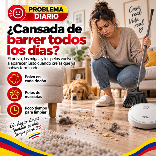 Robot LimpiaGo® – Aspirador Inteligente 3 en 1 con Sensores Anti Colisión