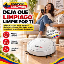 Robot LimpiaGo® – Aspirador Inteligente 3 en 1 con Sensores Anti Colisión